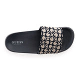 GUESS Allow Monogram Logo Pool Slides Women - BLK