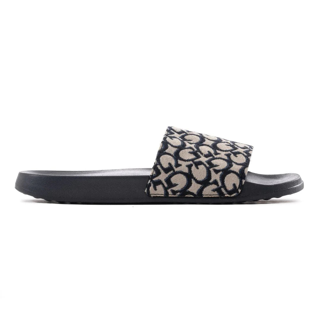 GUESS Allow Monogram Logo Pool Slides Women - BLK