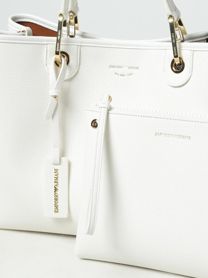 Emporio Armani Women's White Myea Medium Shopping Bag