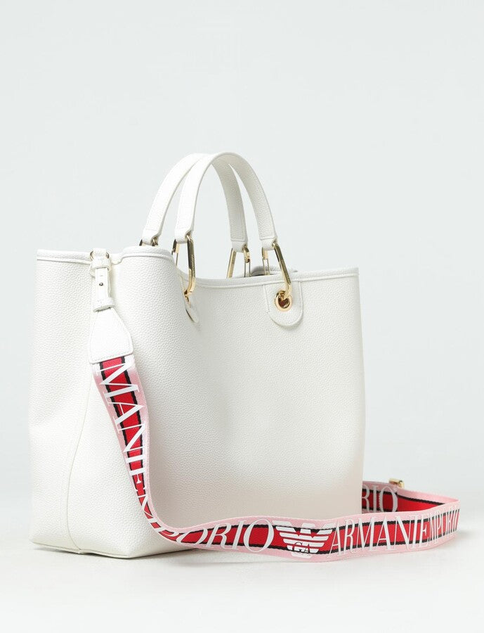 Emporio Armani Women's White Myea Medium Shopping Bag