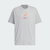 Adidas short-sleeved men's and women's lightning LOGO printed basketball casual loose round neck T-shirt JC6790