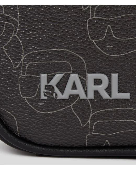 Karl Lagerfeld Women's Black Ikon Monogram Camera Bag
