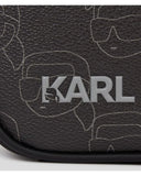Karl Lagerfeld Women's Black Ikon Monogram Camera Bag
