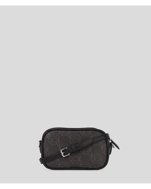 Karl Lagerfeld Women's Black Ikon Monogram Camera Bag