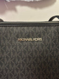 Michael Kors Tote Bag Black Charlotte Signature Large Top Zip Tote
