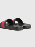 Tommy hilfiger - Men's Flag Strap Pool Slides-BLK