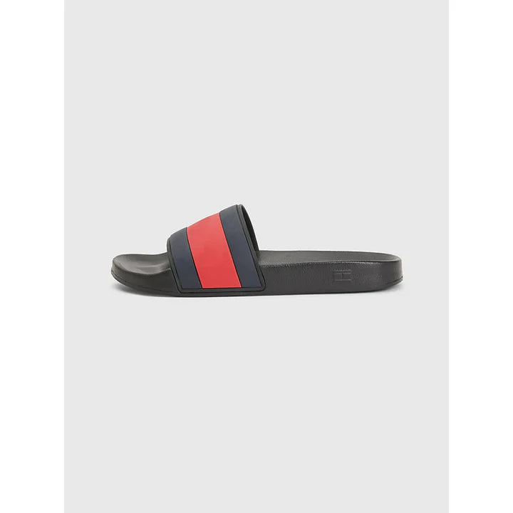 Tommy hilfiger - Men's Flag Strap Pool Slides-BLK