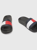 Tommy hilfiger - Men's Flag Strap Pool Slides-BLK