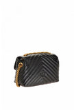 Pinko Mini Love Brooches Quilted Bag in Leather