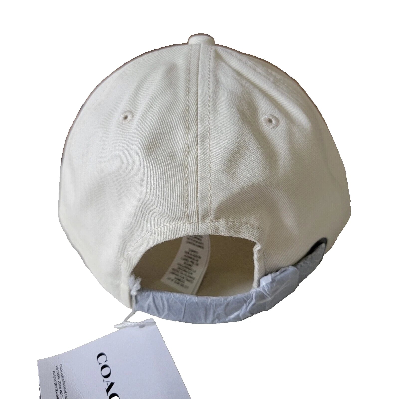 Coach F75703 Varsity C Cap Cotton One Size Chalk