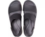 Crocs Brooklyn Low Wedge Sandals- Black/Mushroom