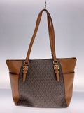 Michael Kors Tote Bag Brown Signature Large Top Zip Tote