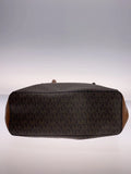 Michael Kors Tote Bag Brown Signature Large Top Zip Tote