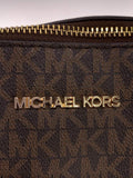 Michael Kors Tote Bag Brown Signature Large Top Zip Tote