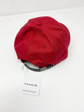 COACH F75703 Varsity C Cap Cotton Blend Men's One Size Red NWT