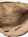 Michael Kors Tote Bag Brown Signature Large Top Zip Tote