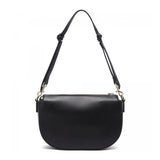 VERSACE JEANS COUTURE Medallion Embossed Shoulder Bag-BLK