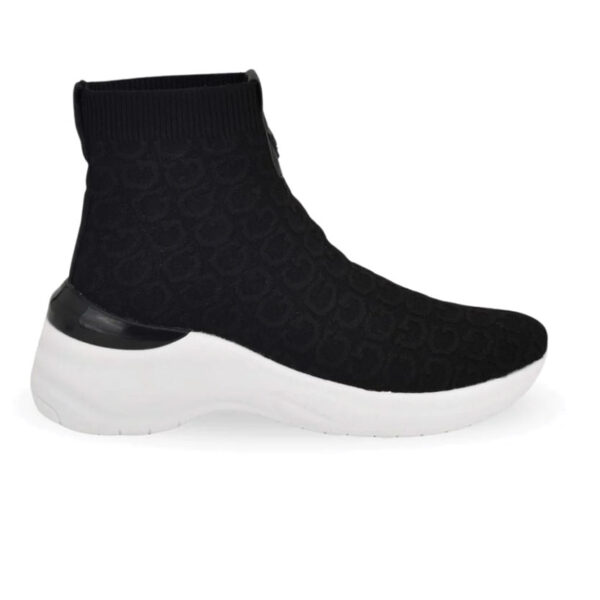 GUESS Reason Knit Logo High-Top Sneakers Women - BLK