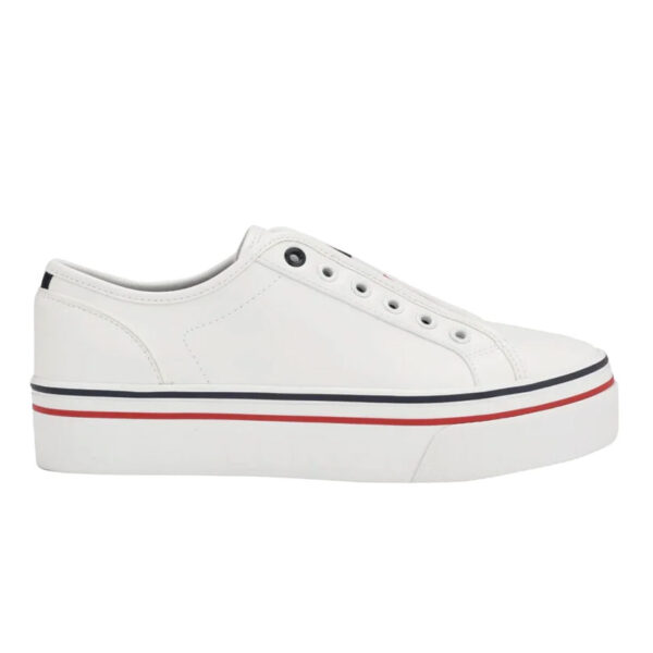 Tommy Hilfiger Balie Platform Leather Trainers Women - WHITE