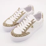 GUESS Beverly Logo Trainers -WHTBEG - Image 2