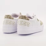 GUESS Beverly Logo Trainers -WHTBEG - Image 4