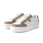GUESS Beverly Logo Trainers -WHTBEG - Image 7