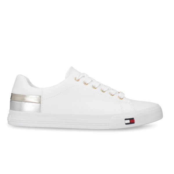 Tommy Hilfiger Women's Laddi Sneakers - White/Silver/Gold