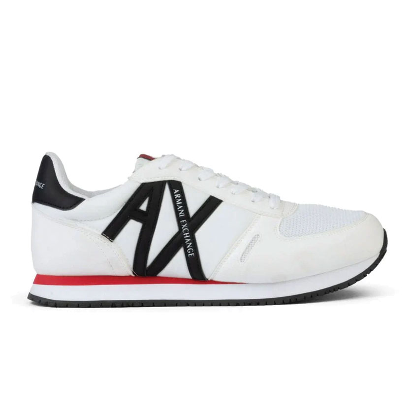 1 ARMANI EXCHANGE Logo Lace-Up XUX017 Sneakers - WHTRD - Image 1