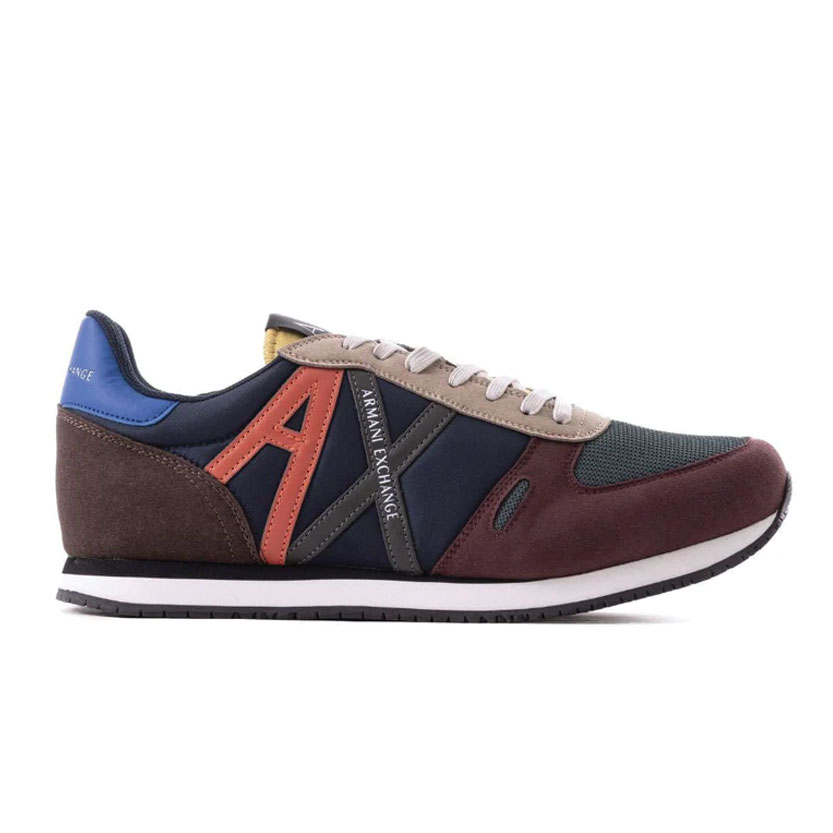 1 ARMANI EXCHANGE Logo Lace-Up XUX017 Sneakers - BRNORG - Image 1