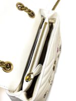 Pinko Mini Love Brooches Quilted Bag in Leather-WHT - Image 3