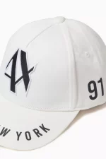 Armani Exchange The Gymnasium AX Logo Baseball Cap in Cotton - Image 4