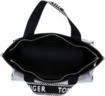 Tommy Hilfiger leather SPACIOUS LOGO STRAP TOTE-BLACK - Image 5