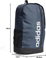 Adidas Essentials Side Mesh Pocket Top Handle Zipper Unisex Backpack - Crew Navy - Image 6