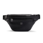 HUGO Belt bag in faux leather with metallic stacked logo