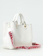 ⁦Emporio Armani Women's White Myea Medium Shopping Bag⁩ - الصورة ⁦3⁩