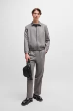 ⁦HUGO Belt bag in faux leather with metallic stacked logo⁩ - الصورة ⁦5⁩