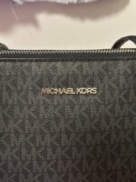 Michael Kors Tote Bag Black Charlotte Signature Large Top Zip Tote - Image 3