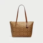 COACH ZIP TOP TOTE IN SIGNATURE CANVAS 4455 IME74