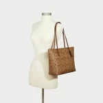 COACH ZIP TOP TOTE IN SIGNATURE CANVAS 4455 IME74 - Image 3
