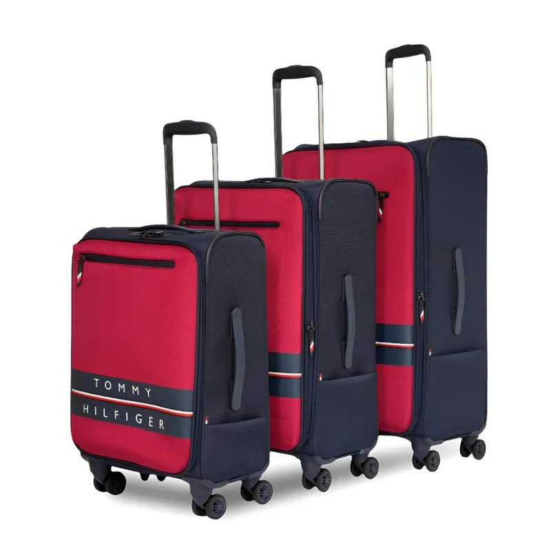 tommy-hilfiger-lewiston-3-piece-soft-luggage-set-red-bags-jlood-884 Tommy Hilfiger Lewiston 3-Piece Soft Luggage Set - RED - Image 1