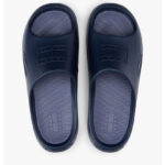 TOMMY HILFIGER Cutout Embossed Pool Slides-NAV