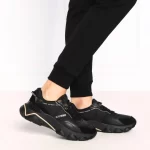 ⁦GUESS Micola Mixed Leather Sneakers Women - BLKBLK⁩ - الصورة ⁦2⁩