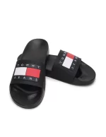 Tommy Hilfiger Men Logo Print Pool Slides-BLK - Image 2