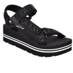 ⁦Guess Women’s Avin Wedge Sandal -BLK⁩ - الصورة ⁦2⁩