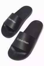 Calvin Klein Logo Slides in Rubber-BLK - Image 4