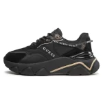 ⁦GUESS Micola Mixed Leather Sneakers Women - BLKBLK⁩ - الصورة ⁦3⁩