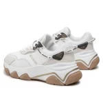 GUESS Micola Mixed Leather Sneakers Women - WHT - Image 4