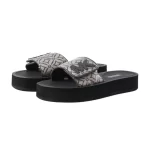 Michael Kors Logo Pattern Wedge Slides Women - BLKSLV - Image 2