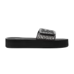 Michael Kors Logo Pattern Wedge Slides Women - BLKSLV - Image 3