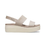 Crocs Brooklyn Low Wedge Women Sandals - Latte/Mushroom